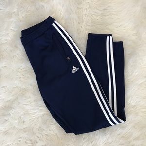 Navy blue adidas soccer sweats